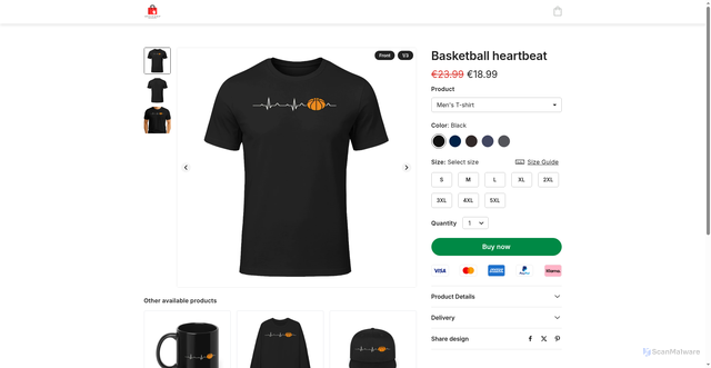 Security scan screenshot of https://asbcrafts.com/ayoub-store?color=GILDAN-BLACK&productId=6976650cc84bd80556096ce1