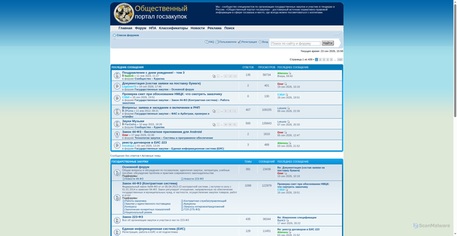 Security scan screenshot of https://forum.gov-zakupki.ru