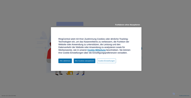 Security scan screenshot of https://app.vodafonebusiness.ringcentral.com