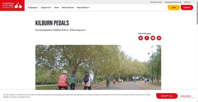 Security scan screenshot of https://lcc.org.uk/events/kilburn-pedals/2026-09-19/