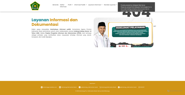 Security scan screenshot of https://kemenagprovkalbar.com/Ppid/
