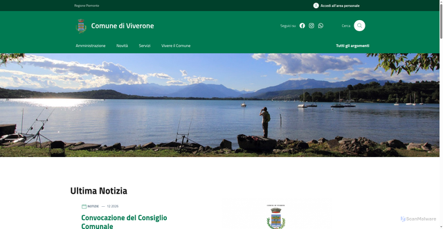 Security scan screenshot of https://www.comune.viverone.bi.it
