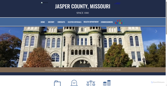 Security scan screenshot of https://www.jaspercountymo.gov/