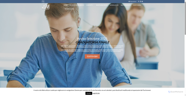 Security scan screenshot of https://www.asmpomigliano.it/newsite/