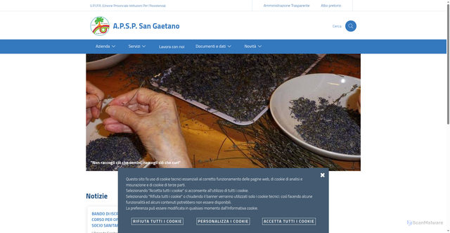 Security scan screenshot of https://www.apspsangaetano.it