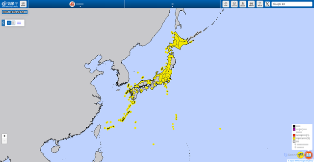 Security scan screenshot of https://www.jma.go.jp/bosai/map.html