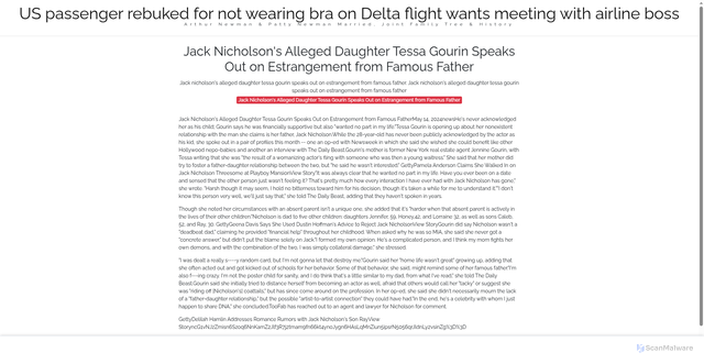 Security scan screenshot of https://ncebarterblog-1o84dg3hfb.edgeone.app/21570-jack-nicholsons-alleged-daughter-tessa-gourin-speaks-out-on-estrangement-from-famous-father.html