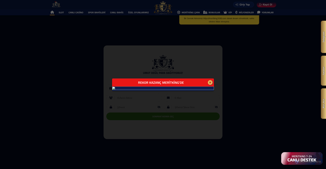 Security scan screenshot of https://meritbet1692.com/register