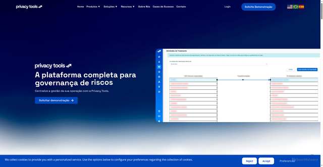 Security scan screenshot of https://privacytools.com.br