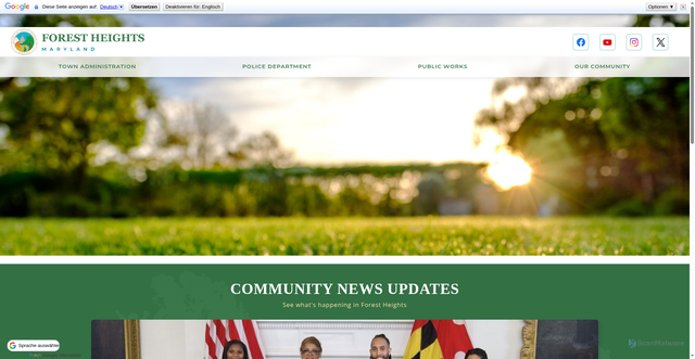 Security scan screenshot of https://forestheightsmd.gov/