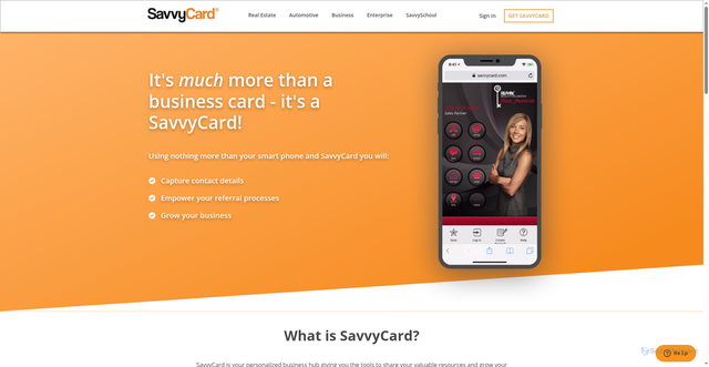 Security scan screenshot of https://savvycard.com