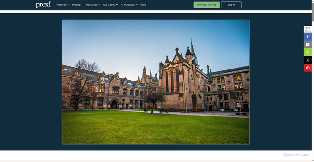 Security scan screenshot of https://www.proxi.co/blog/ivy-league-map