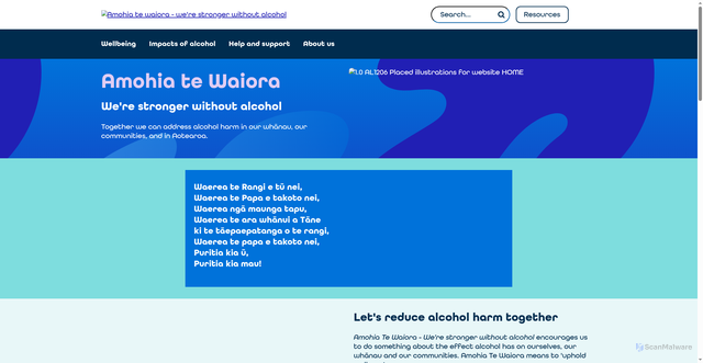 Security scan screenshot of https://www.alcohol.org.nz/