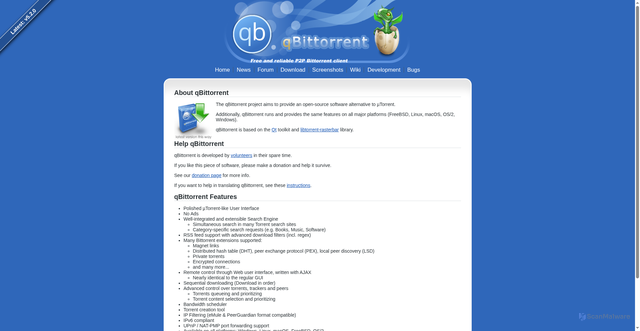 Security scan screenshot of https://www.qbittorrent.org
