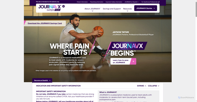 Security scan screenshot of https://journavx.com