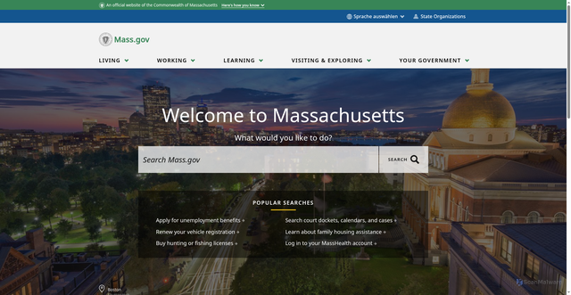 Security scan screenshot of https://www.mass.gov/