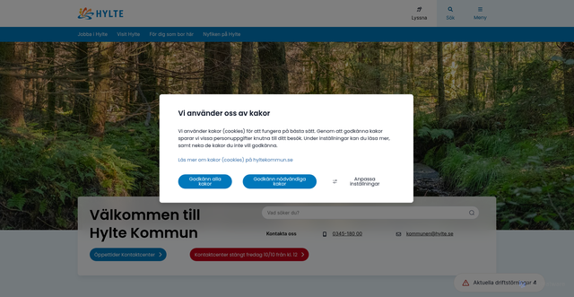 Security scan screenshot of https://www.hylte.se/