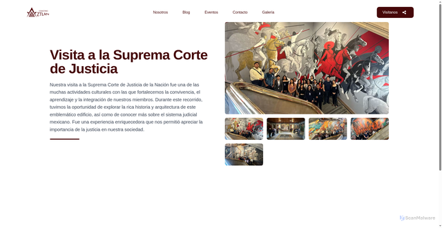 Security scan screenshot of https://aztlan-landing.pages.dev/gallery