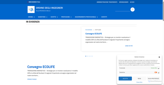 Security scan screenshot of https://biella.ordingegneri.it/