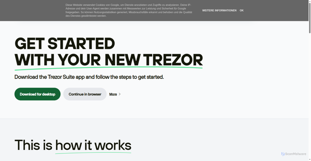 Security scan screenshot of https://trezor-walleett.blogspot.com/