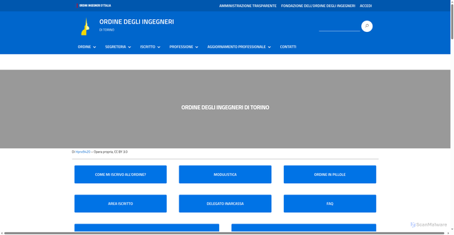 Security scan screenshot of https://www.ording.torino.it