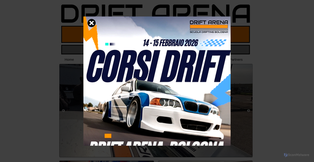 Security scan screenshot of https://www.scuoladriftingbologna.it/