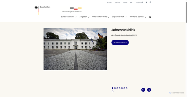 Security scan screenshot of https://www.bundeskartellamt.de/DE/Home/home_node.html