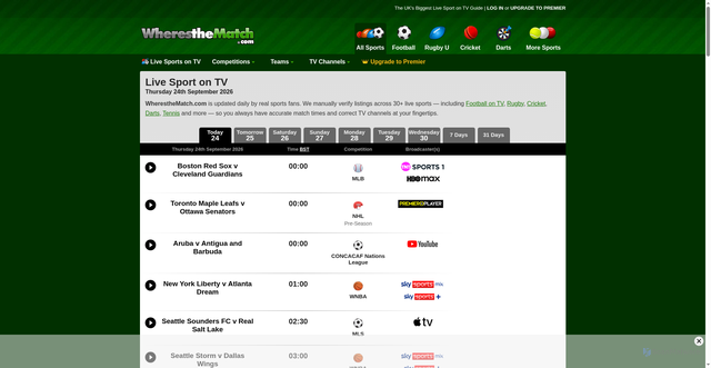 Security scan screenshot of https://www.wheresthematch.com