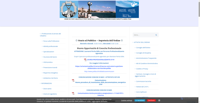 Security scan screenshot of https://www.periti-industriali.bari.it/
