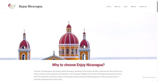 Security scan screenshot of https://enjoy-nicaragua.com
