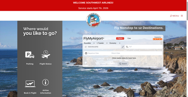 Security scan screenshot of https://sonomacountyairport.org/