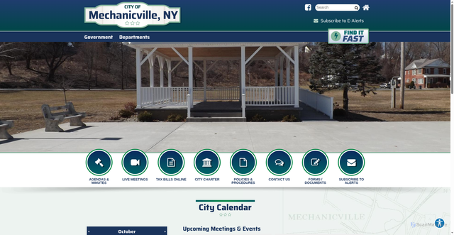 Security scan screenshot of https://www.mechanicvilleny.gov/