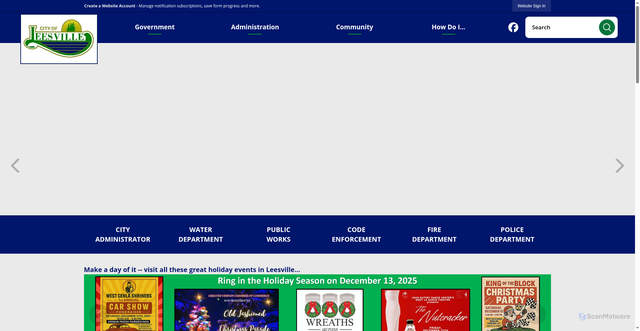 Security scan screenshot of https://leesvillela.gov/