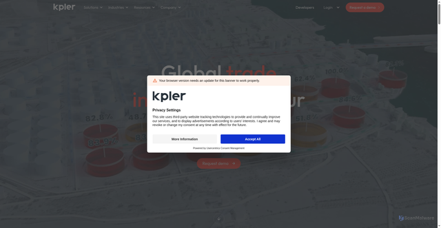 Security scan screenshot of https://auth.kpler.com