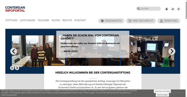 Security scan screenshot of https://contergan-infoportal.de/