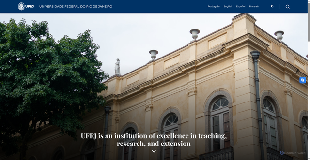 Security scan screenshot of https://ufrj.br/