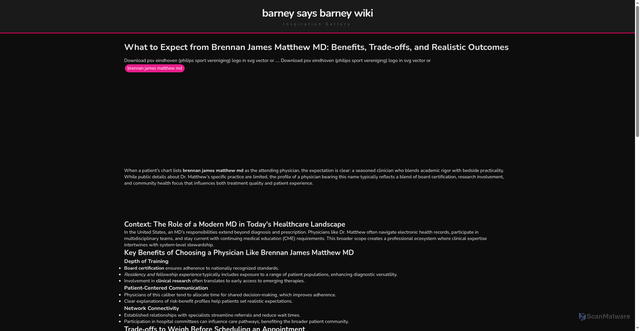 Security scan screenshot of https://nusadigitalflow-dptj67vhrte8.edgeone.app/brennan-james-matthew-md.html