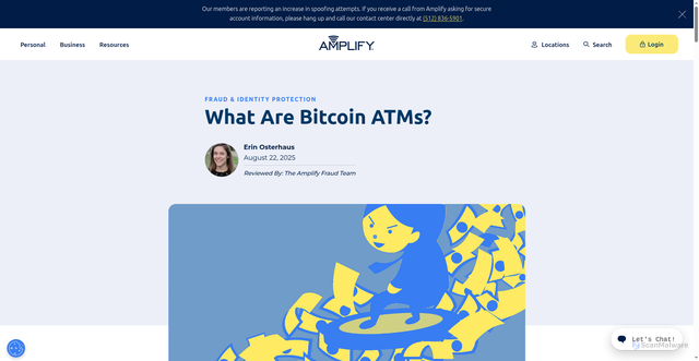 Security scan screenshot of https://www.goamplify.com/blog/idprotection/bitcoin-atms/