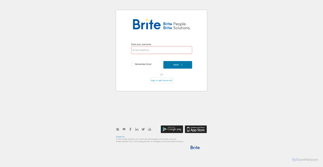 Security scan screenshot of https://rmm.brite.com