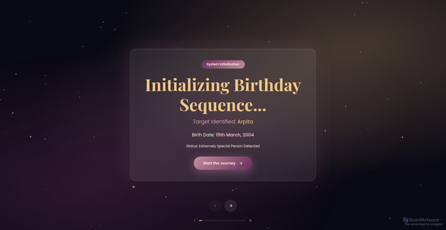 Security scan screenshot of https://appybday-elnvwcbp4w.edgeone.app/