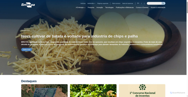 Security scan screenshot of https://www.embrapa.br/