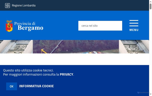 Security scan screenshot of https://www.provincia.bergamo.it/hh/index.php