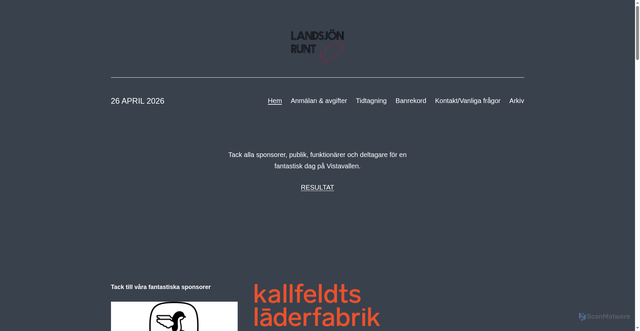 Security scan screenshot of https://landsjonrunt.se