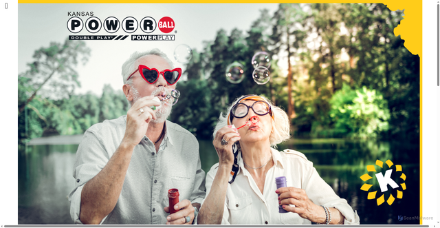 Security scan screenshot of https://www.kslottery.com/powerball/