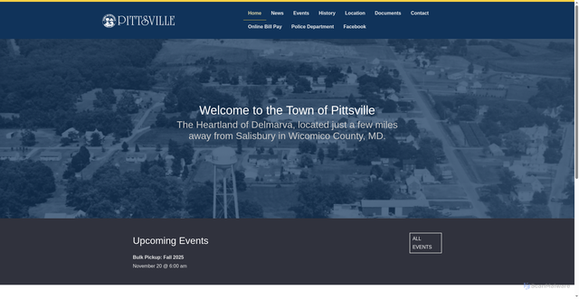 Security scan screenshot of https://pittsvillemd.gov/