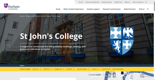 Security scan screenshot of http://www.dur.ac.uk/st-johns.college/