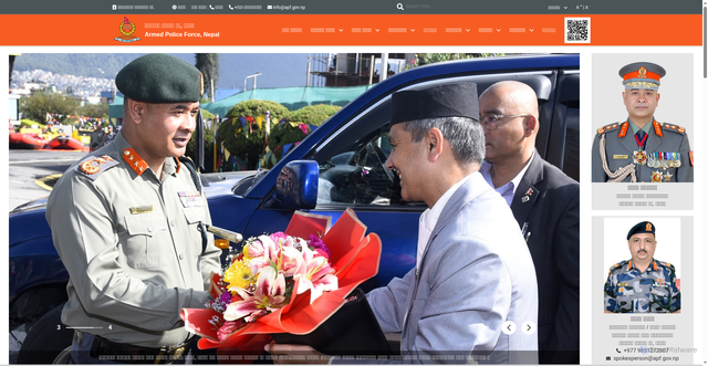 Security scan screenshot of https://www.apf.gov.np/