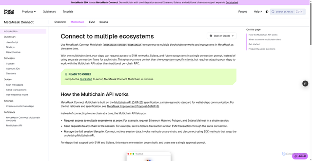 Security scan screenshot of https://metamask-docs-keec0mi8n-consensys-ddffed67.vercel.app/metamask-connect/multichain