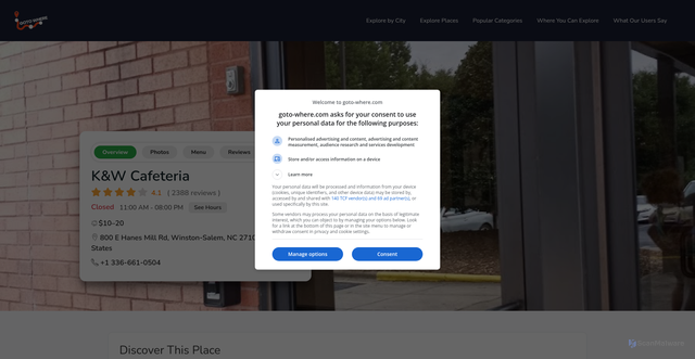Security scan screenshot of https://kw-cafeteria.goto-where.com/