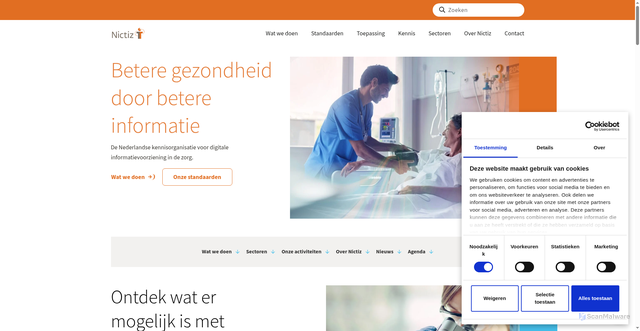 Security scan screenshot of https://nictiz.nl